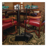 Carlisle Duo-Pan Upright Dust Pan and Broom, 11.8w x 36h, 24.5" Handle, Plastic, Black (CFS36141503) Each