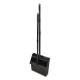 Carlisle Duo-Pan Upright Dust Pan and Broom, 11.8w x 36h, 24.5" Handle, Plastic, Black (CFS36141503) Each