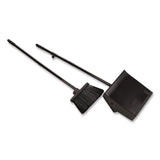 Carlisle Duo-Pan Upright Dust Pan and Broom, 11.8w x 36h, 24.5" Handle, Plastic, Black (CFS36141503) Each