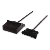 Carlisle Duo-Pan Upright Dust Pan and Broom, 11.8w x 36h, 24.5" Handle, Plastic, Black (CFS36141503) Each