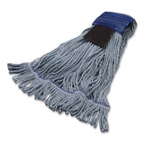 Carlisle Medium Blue Looped-End Mop, Cotton, 36 x 6 x 3, Blue (CFS369418S14) Each