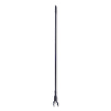 Carlisle Vinyl Coated Jaw Style Metal Mop Handle, 1" dia x 60", Black (CFS3697000) Each