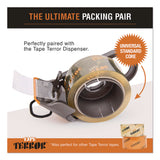 Tape Terror™ Tape Dispenser with Tape, 3" Core, Polypropylene, Gray/Orange, 1 Dispenser, 1 Roll Pro-Grade Packaging Tape (CH7TT05752) Each