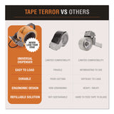 Tape Terror™ Tape Dispenser with Tape, 3" Core, Polypropylene, Gray/Orange, 1 Dispenser, 1 Roll Heavy-Duty Packaging Tape (CH7TT05734) Each