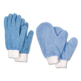 TidyUps Microfiber Dusting Gloves and Mitts, Blue with White Cuffs, 2 Gloves, 2 Mitts (CH7TU05708) Each