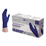 AMMEX® Professional Nitrile Exam Gloves, Powder-Free, X-Large, 3 mil Thick, Indigo, 100/Box (AXCAINPF48100) Box of 100