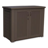 Rubbermaid® Bridgeport Storage Cabinet, 16.44 cu ft, 4 ft x 2 ft x 3 ft, Black Oak (RUB1889849) Each