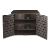Rubbermaid® Bridgeport Storage Cabinet, 16.44 cu ft, 4 ft x 2 ft x 3 ft, Black Oak (RUB1889849) Each