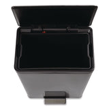 Rubbermaid® Elite Step-On Trash Can, 12 gal, Metal, Charcoal Stainless Steel/Black (RUB2112520) Each