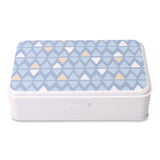 Formit Pencil Case, Triangle Pattern, 2 Compartments, 5" x 8.75" x 2.75", Blue/White (CH7FI68186) Each