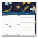 Blueline® Academic 18-Month Desk Pad Calendar, Floral Artwork, 22 x 17, White/Multicolor Sheets, Black Headband, July 2025 to Dec 2026 (REDCA1716BD) Each