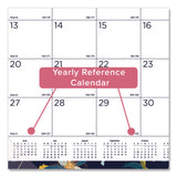 Blueline® Academic 18-Month Desk Pad Calendar, Floral Artwork, 22 x 17, White/Multicolor Sheets, Black Headband, July 2025 to Dec 2026 (REDCA1716BD) Each