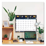Blueline® Academic 18-Month Desk Pad Calendar, Floral Artwork, 22 x 17, White/Multicolor Sheets, Black Headband, July 2025 to Dec 2026 (REDCA1716BD) Each