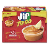 Jif To Go® Spreads, Creamy Peanut Butter, 1.5 oz Cup, 36/Carton (SMU515002411) Case of 36