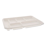 Pactiv Evergreen Compostable Fiber Blend School Lunch Tray, Heavy Duty, 8 x 12 x 1, White, 250/Carton (PCTMC50601) Case of 250