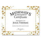 Geographics® Award Certificates, 8.5 x 11, White with Gold/White Star Border, 25/Pack (GEO49951) Pack of 25