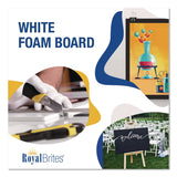 Royal Brites Foam Board, 15" x 20", 3/16" Thick, White, 10/Pack (GEO26984) Each