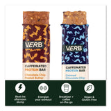 VERB Energy® Caffeinated Protein Bar, Chocolate Chip Peanut Butter and Oatmeal Chocolate Chip, 1.8 oz Bar, 24/Box (GRR60004177) Case of 2