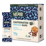 VERB Energy® Caffeinated Protein Bar, Chocolate Chip Peanut Butter and Oatmeal Chocolate Chip, 1.8 oz Bar, 24/Box (GRR60004177) Case of 2