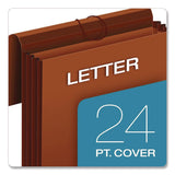 Pendaflex® Heavy-Duty Expanding Wallet with Flap and Cord Closure, 7" Expansion, 1 Pocket, Letter Size, Redrope (PFXCL1084GLHD) Each