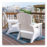 Suncast® Adirondack Chair with Storage, Supports Up to 375 lb, 14.5" Seat Height, 30" x 32.5" x 38.5", Ice Cube (SUABMAC1000CB) Each