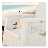 Suncast® Adirondack Chair with Storage, Supports Up to 375 lb, 14.5" Seat Height, 30" x 32.5" x 38.5", Ice Cube (SUABMAC1000CB) Each