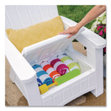 Suncast® Adirondack Chair with Storage, Supports Up to 375 lb, 14.5" Seat Height, 30" x 32.5" x 38.5", Ice Cube (SUABMAC1000CB) Each