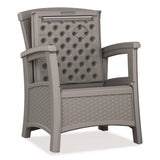 Suncast® Elements Club Chair with Storage, Supports Up to 300 lb, 17" Seat Height, 25.25" x 29.75" x 35.5", Dove Gray (SUABMCC1800DG) Each