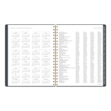 Cambridge® Hera Weekly Monthly Planner, Wavy Lines, 11 x 8.5, Black/Gold Cover, 12-Month (Jan to Dec): 2026 (AAG1765905) Each