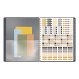 Cambridge® Hera Weekly Monthly Planner, Wavy Lines, 11 x 8.5, Black/Gold Cover, 12-Month (Jan to Dec): 2026 (AAG1765905) Each