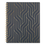 Cambridge® Hera Weekly Monthly Planner, Wavy Lines, 11 x 8.5, Black/Gold Cover, 12-Month (Jan to Dec): 2026 (AAG1765905) Each