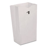 Ross & Wallace Paper Products Grocery Paper Bags, 1# Size, 30# Basis Weight, 3.5" x 2.25" x 6.63", White, 500/Bundle (BAGGWHT1500) 1 Bundle