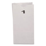 Ross & Wallace Paper Products Grocery Paper Bags, 1# Size, 30# Basis Weight, 3.5" x 2.25" x 6.63", White, 500/Bundle (BAGGWHT1500) 1 Bundle
