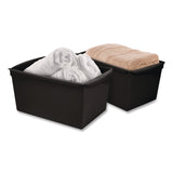 Storex Wide Book Bin, 3.82 gal, 9.2" x 14.5" x 7", Black, 6/Pack (STX71130U06C) Each