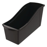 Storex Large Book Bin, 2 gal, 5.3" x 14.3" x 7", Black, 6/Pack (STX70109E06C) Each