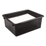 Storex Storage Tray, Deep, 2 gal, 10.65" x 10.65" x 5.2", Black, 5/Pack (STX62523U05C) Each