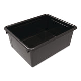 Storex Storage Tray, Deep, 2 gal, 10.65" x 10.65" x 5.2", Black, 5/Pack (STX62523U05C) Each