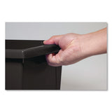 Storex Storage Bin with Lid, 4 gal, 11.25" x 11.25" x 7.87", Black, 6/Pack (STX61427U06C) Each
