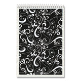 TOPS™ Fashion Steno Pad, Assorted Abstract Floral Headband Designs, Gregg Rule, (80) White 6 x 9 Sheets, 6/Pack (TOP80230) Pack of 6