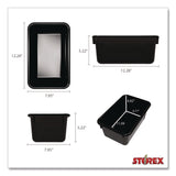 Storex Cubby Bin, Neutral Tones, 1.8 gal, 7.8" x 12.09" x 5.18", Black, 5/Pack (STX62466E05C) Each