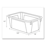 Storex Cubby Bin, 1.8 gal, 7.8" x 12.09" x 5.18", Translucent, 5/Pack (STX62461U05C) Each