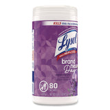 LYSOL® Brand Disinfecting Wipes, 1-Ply, 7 x 7.25, Lavender and Cotton Blossom, White, 80 Wipes/Canister, 6 Canisters/Carton (RAC56264CT) Case of 6