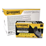 GloveWorks® by AMMEX® Nitrile Exam Gloves, Powder-Free, X-Large, 7 mil Thick, 9.5" Long, Black, 100/Box, 10 Boxes/Carton (AXCGWBEN48100CT) Case of 1000