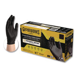 GloveWorks® by AMMEX® Nitrile Exam Gloves, Powder-Free, Medium, 7 mil Thick, 9.5" Long, Black, 100/Box, 10 Boxes/Carton (AXCGWBEN44100CT) Case of 1000