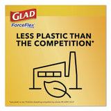 Glad® ForceFlex Kitchen Drawstring Trash Bags, Drawstring, 13 gal, Unscented, 23.47 x 25.38, White, 110 Bags/Box, 3 Boxes/Carton (CLO22541CT) Case of 330