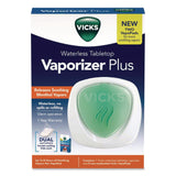 Vicks® Waterless Tabletop Vaporizer Plus,1.9 x 5.3 x 7.5, White/Mint Green (HWLV1800BXNV2) Each