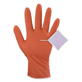 GloveWorks® by AMMEX® Ultra Industrial Flock-Lined Nitrile Disposable Gloves, Medium, 8 mil Thick, 9.06" Long, Orange, 50/Box, 10 Boxes/Carton (AXCGWUOFN44050) Case of 500