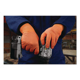 GloveWorks® by AMMEX® Ultra Industrial Flock-Lined Nitrile Disposable Gloves, Medium, 8 mil Thick, 9.06" Long, Orange, 50/Box, 10 Boxes/Carton (AXCGWUOFN44050) Case of 500