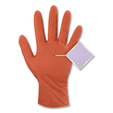 GloveWorks® by AMMEX® Ultra Industrial Flock-Lined Nitrile Disposable Gloves, Large, 8 mil Thick, 9.06" Long, Orange, 50/Box, 10 Boxes/Carton (AXCGWUOFN46050) Case of 500