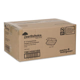 Pactiv Evergreen EarthChoice Bagasse Hinged Lid Container, 7.8 x 7.8 x 2.8, White, 150/Carton (PCTYMCH0803BB) Case of 150